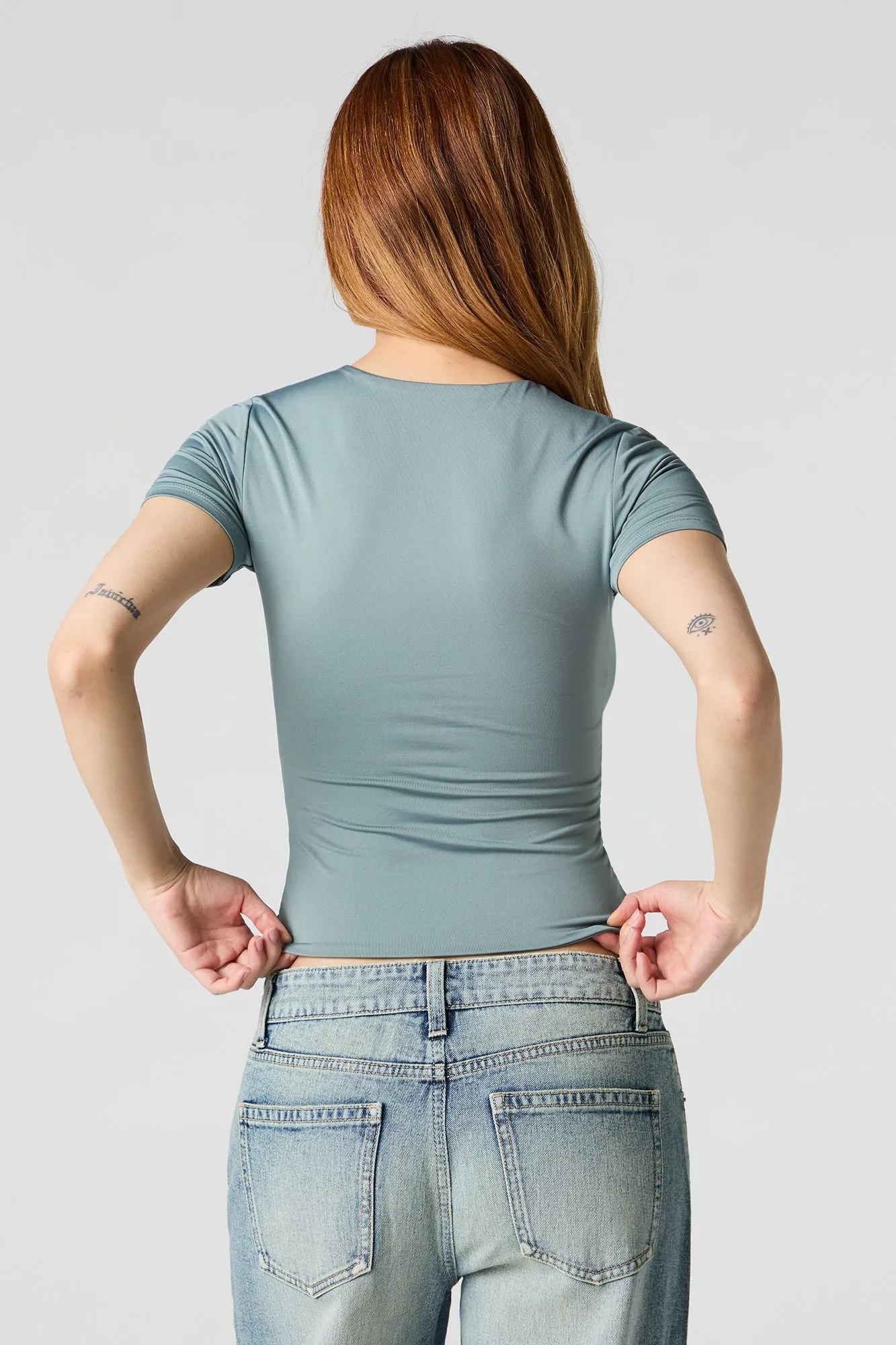 Contour Round Neck T-Shirt sold by Charlotte Russe product image thumbnail 2