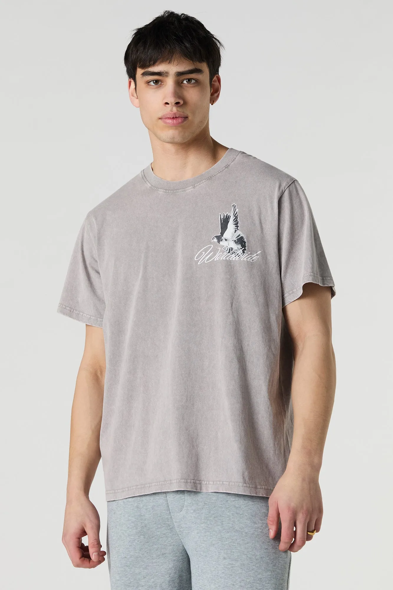 Worldwide Graphic Washed Relaxed T-Shirt sold by Charlotte Russe product image thumbnail 2