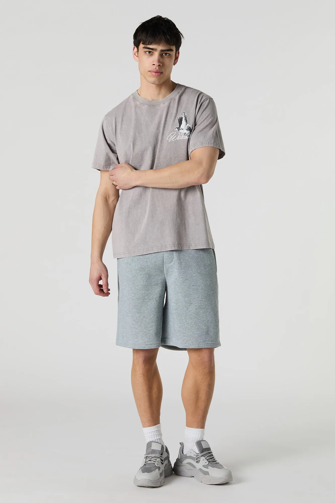 Worldwide Graphic Washed Relaxed T-Shirt sold by Charlotte Russe product image thumbnail 3