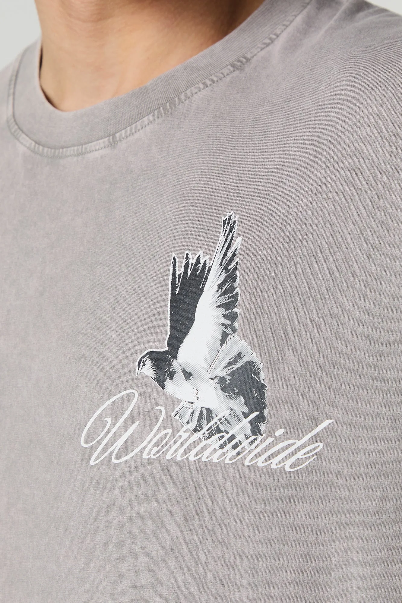 Worldwide Graphic Washed Relaxed T-Shirt sold by Charlotte Russe product image thumbnail 4