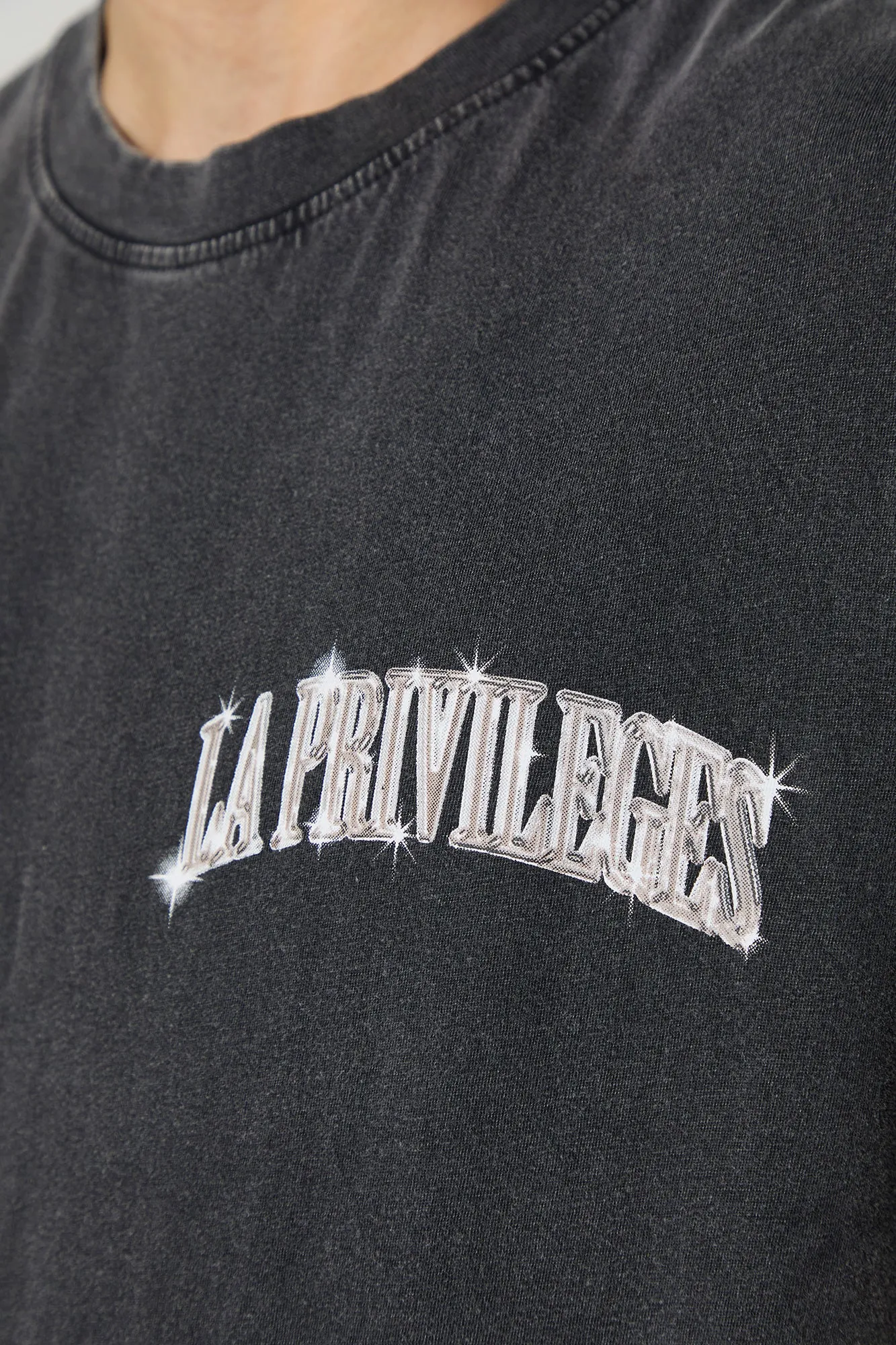 LA Privilege Graphic Washed Relaxed T-Shirt sold by Charlotte Russe product image thumbnail 4