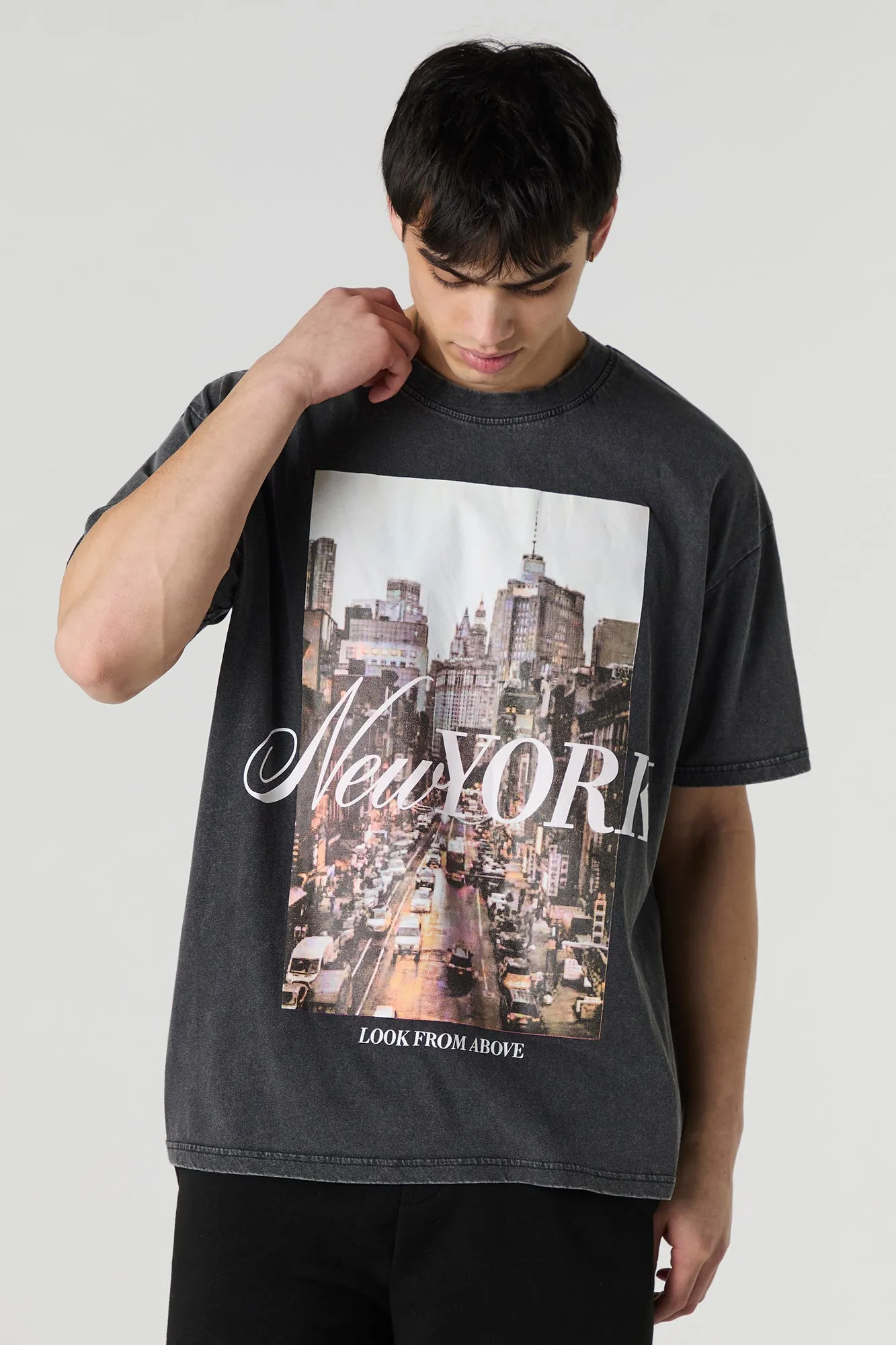 New York Graphic Washed Relaxed T-Shirt sold by Charlotte Russe