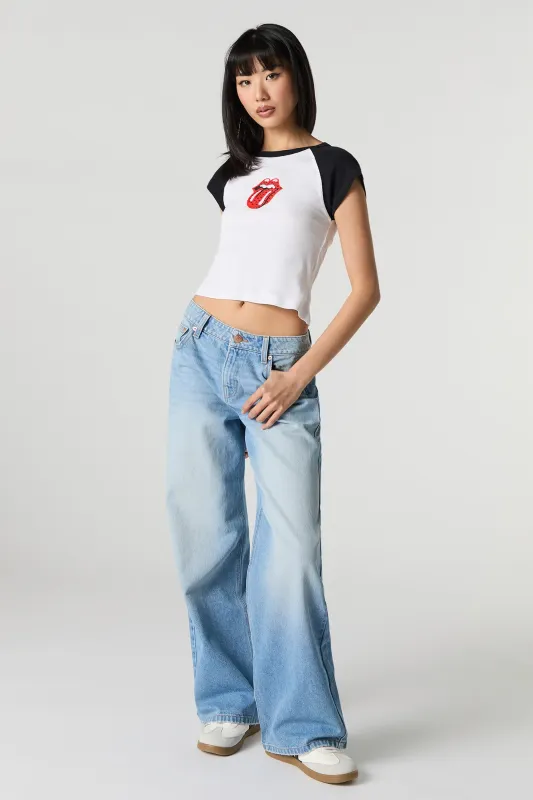 Medium Wash Low Rise Wide Leg Jean sold by Charlotte Russe