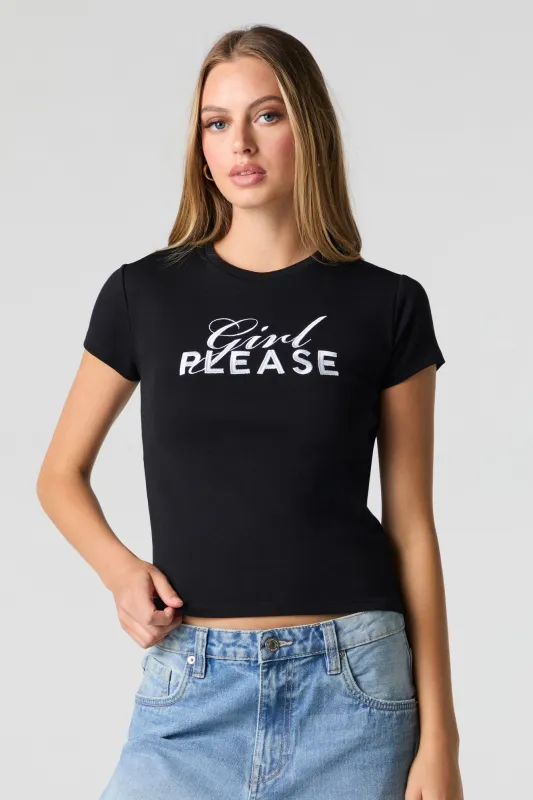 Embroidered Ribbed T-Shirt sold by Charlotte Russe