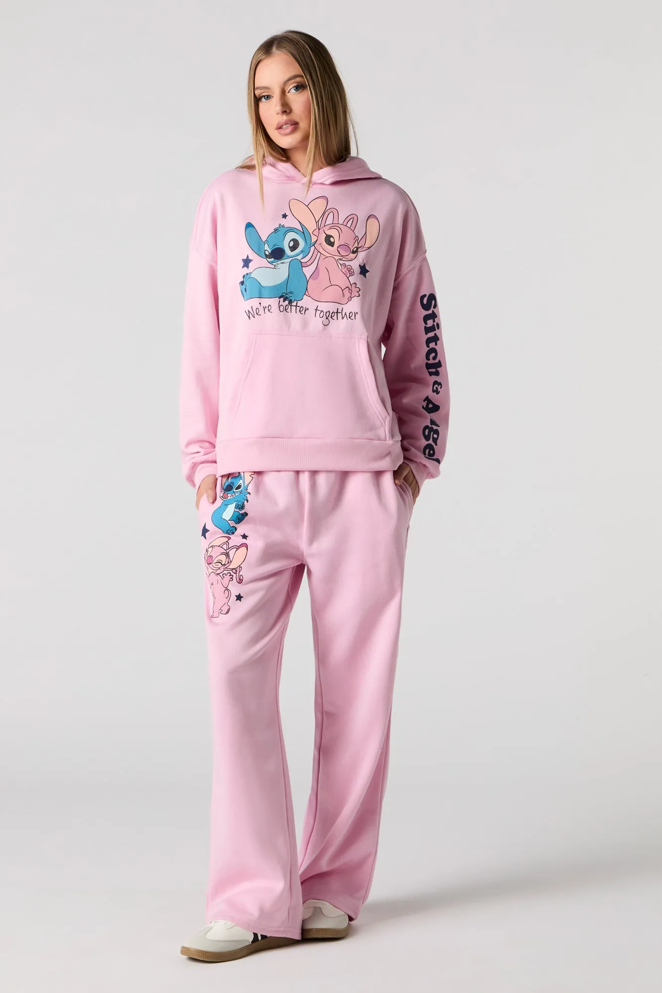 Stitch & Angel Graphic Fleece Hoodie sold by Charlotte Russe product image thumbnail 3