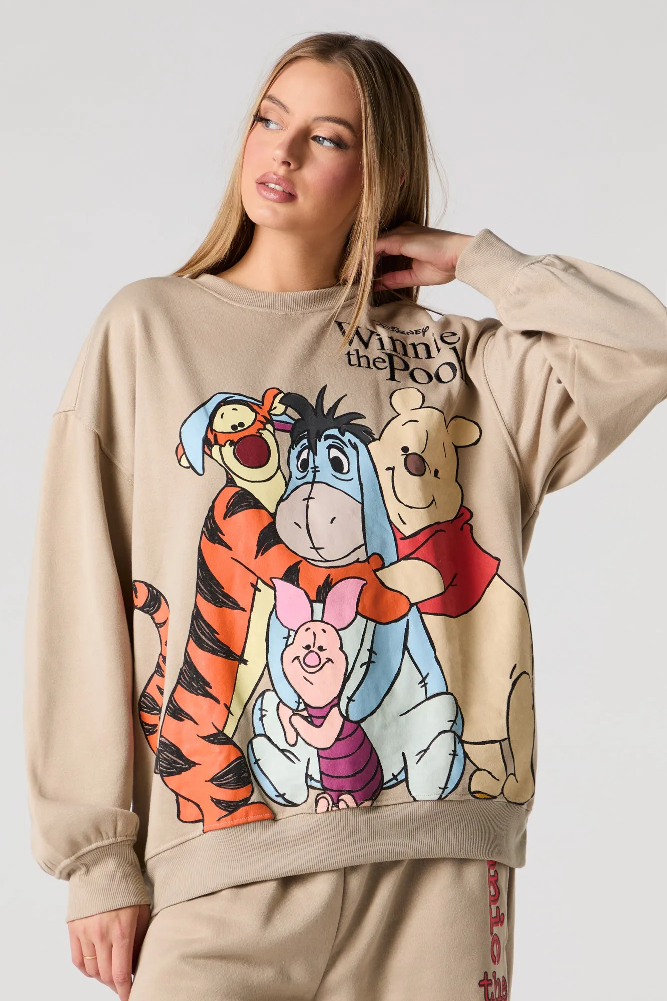 Winnie the Pooh Embroidered Fleece Sweatshirt sold by Charlotte Russe