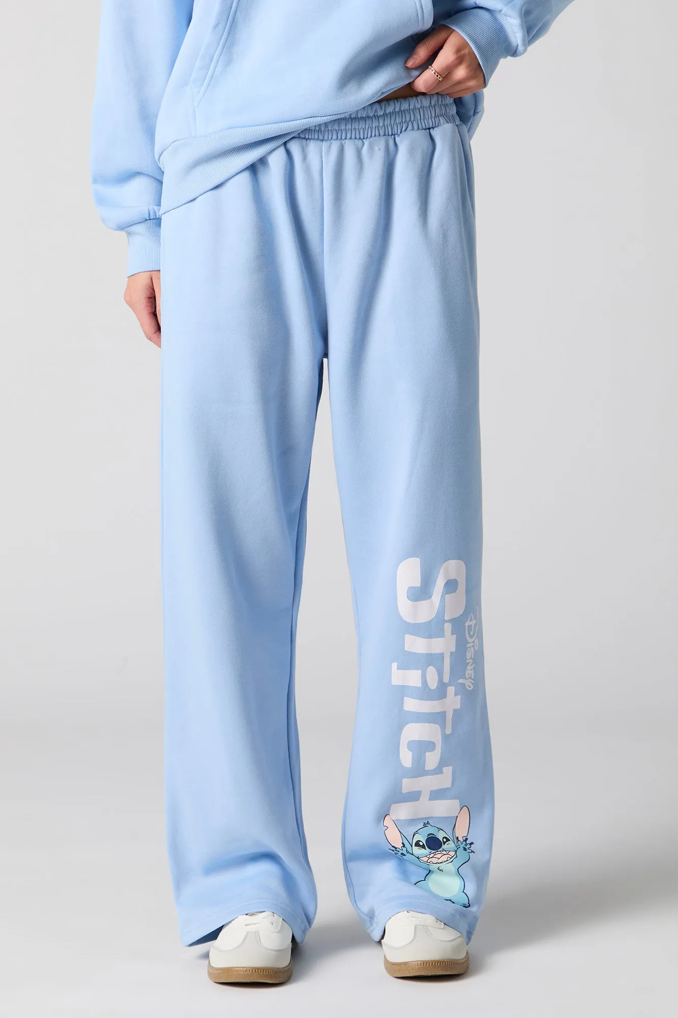 Stitch Graphic Fleece Flare Sweatpant sold by Charlotte Russe product image thumbnail 2