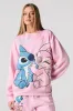 Stitch & Angel Embroidered Fleece Sweatshirt sold by Charlotte Russe