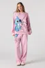 Stitch & Angel Embroidered Fleece Sweatshirt sold by Charlotte Russe