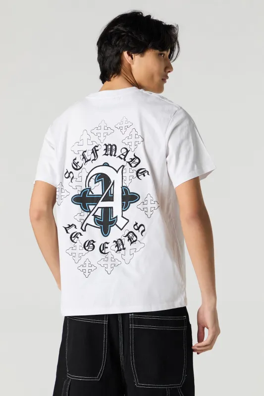 Self-Made Legends Embroidered Graphic T-Shirt sold by Charlotte Russe