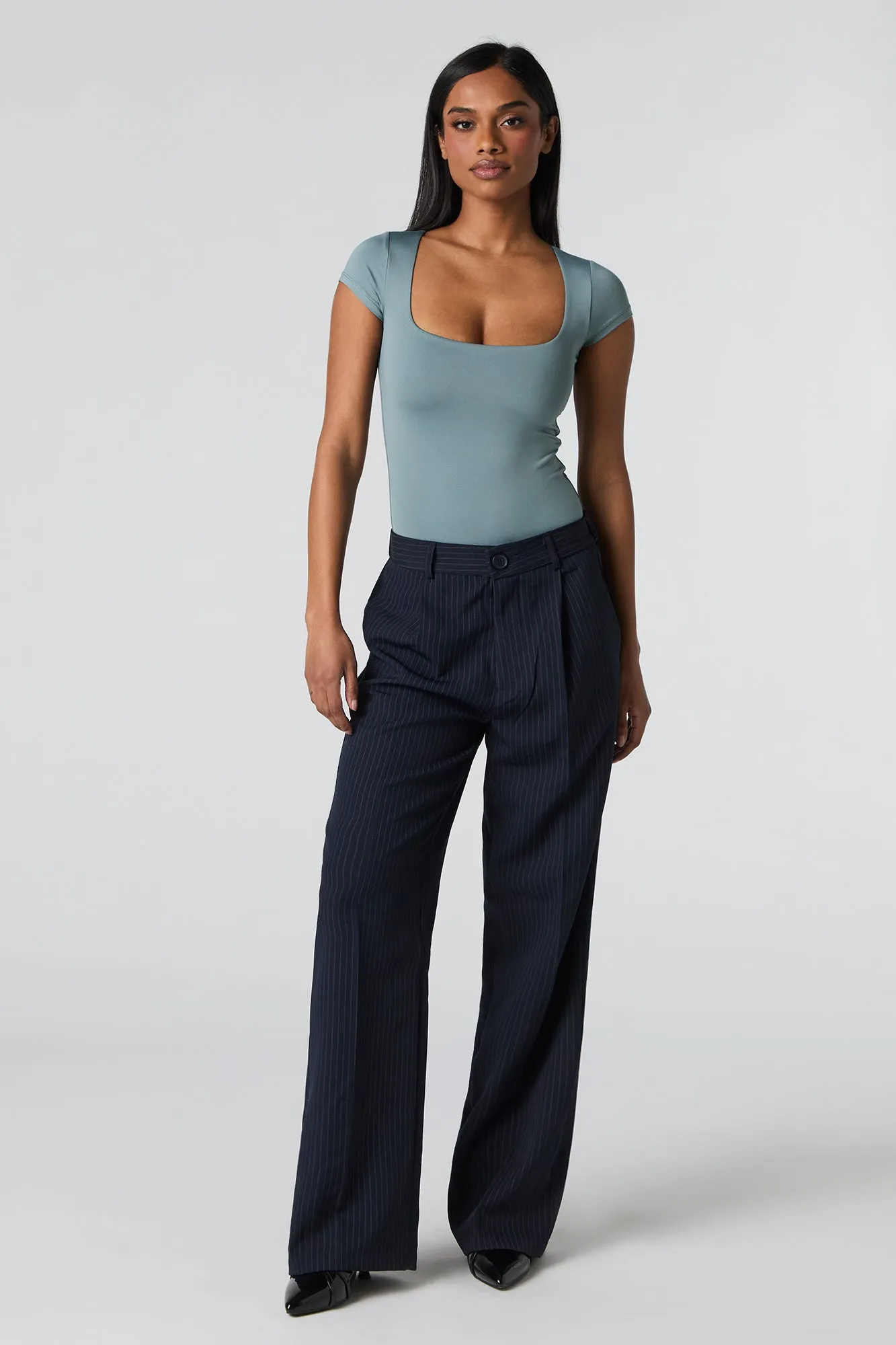 Contour Square Neck T-Shirt Bodysuit sold by Charlotte Russe product image thumbnail 3