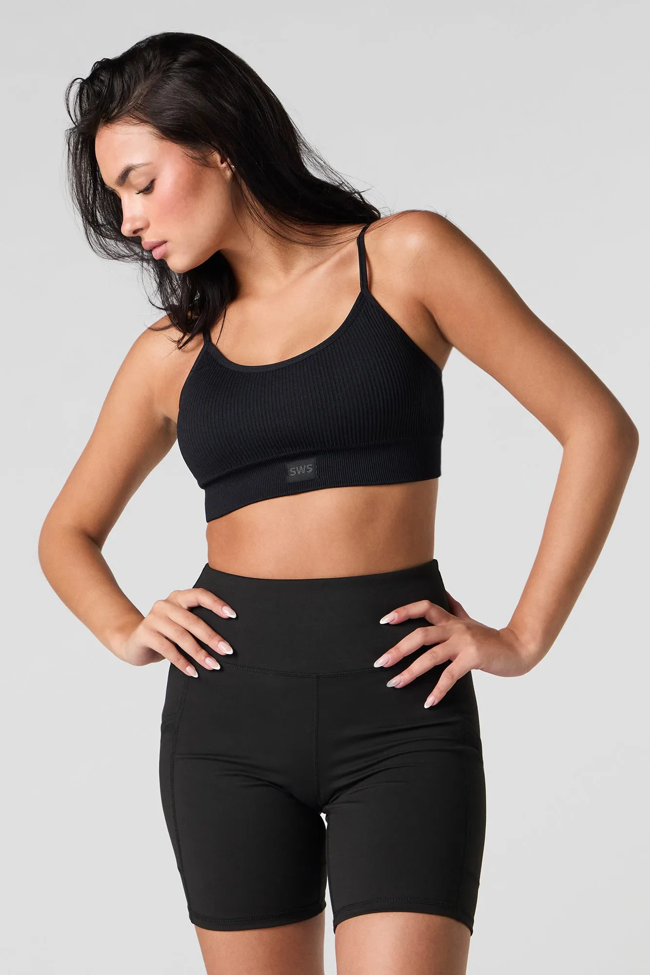 Active Side Pocket Biker Short sold by Charlotte Russe product image thumbnail 5