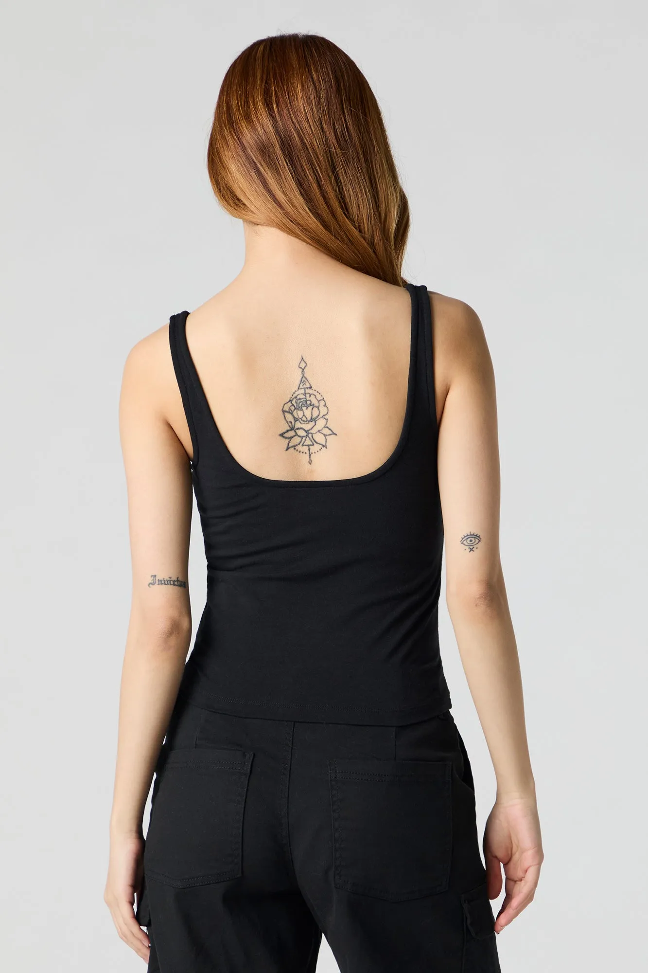 Square Neck Tank with Built-In Bra Cups sold by Charlotte Russe product image thumbnail 5