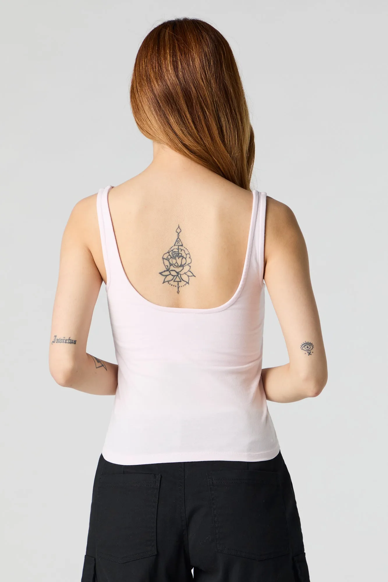 Square Neck Tank with Built-In Bra Cups sold by Charlotte Russe product image thumbnail 2