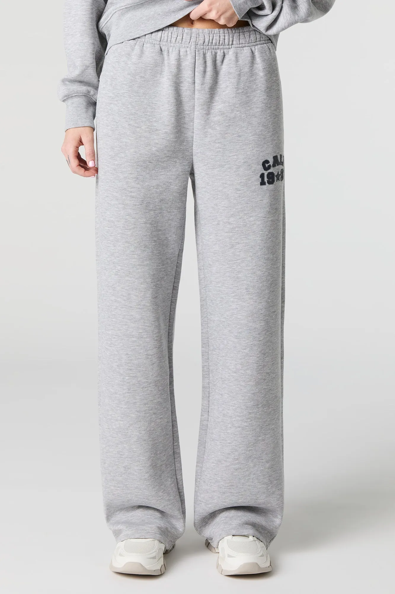 HD Print Wide Leg Fleece Sweatpant sold by Charlotte Russe product image thumbnail 2