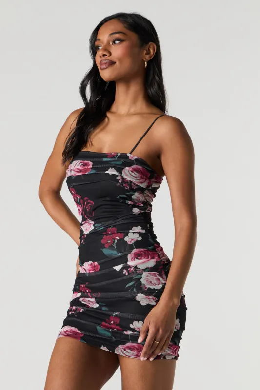 Mesh Ruched Mini Dress sold by Charlotte Russe