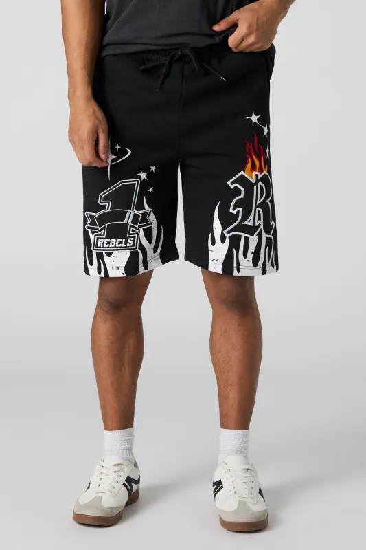 Rebels Embroidered Fleece Short sold by Charlotte Russe