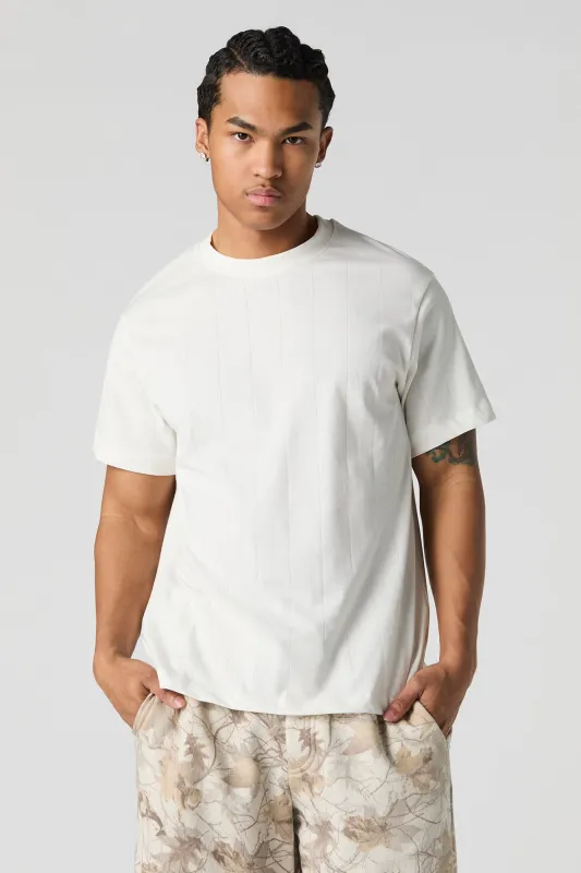 Vertical Ribbed Knit Boxy T-Shirt sold by Charlotte Russe