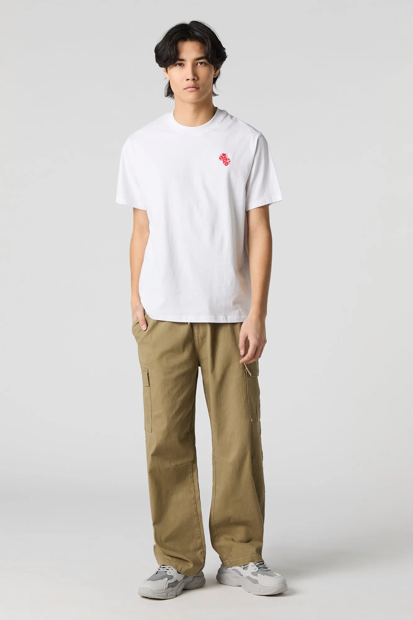 Embroidered Crewneck T-Shirt sold by Charlotte Russe product image thumbnail 3