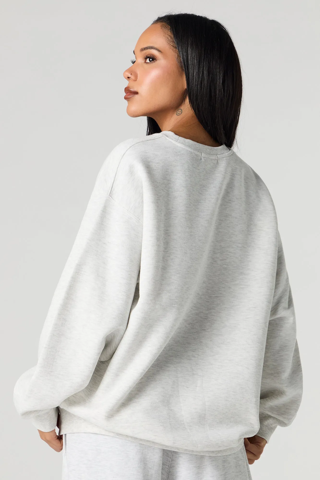 New York Embroidered Fleece Sweatshirt sold by Charlotte Russe product image thumbnail 2