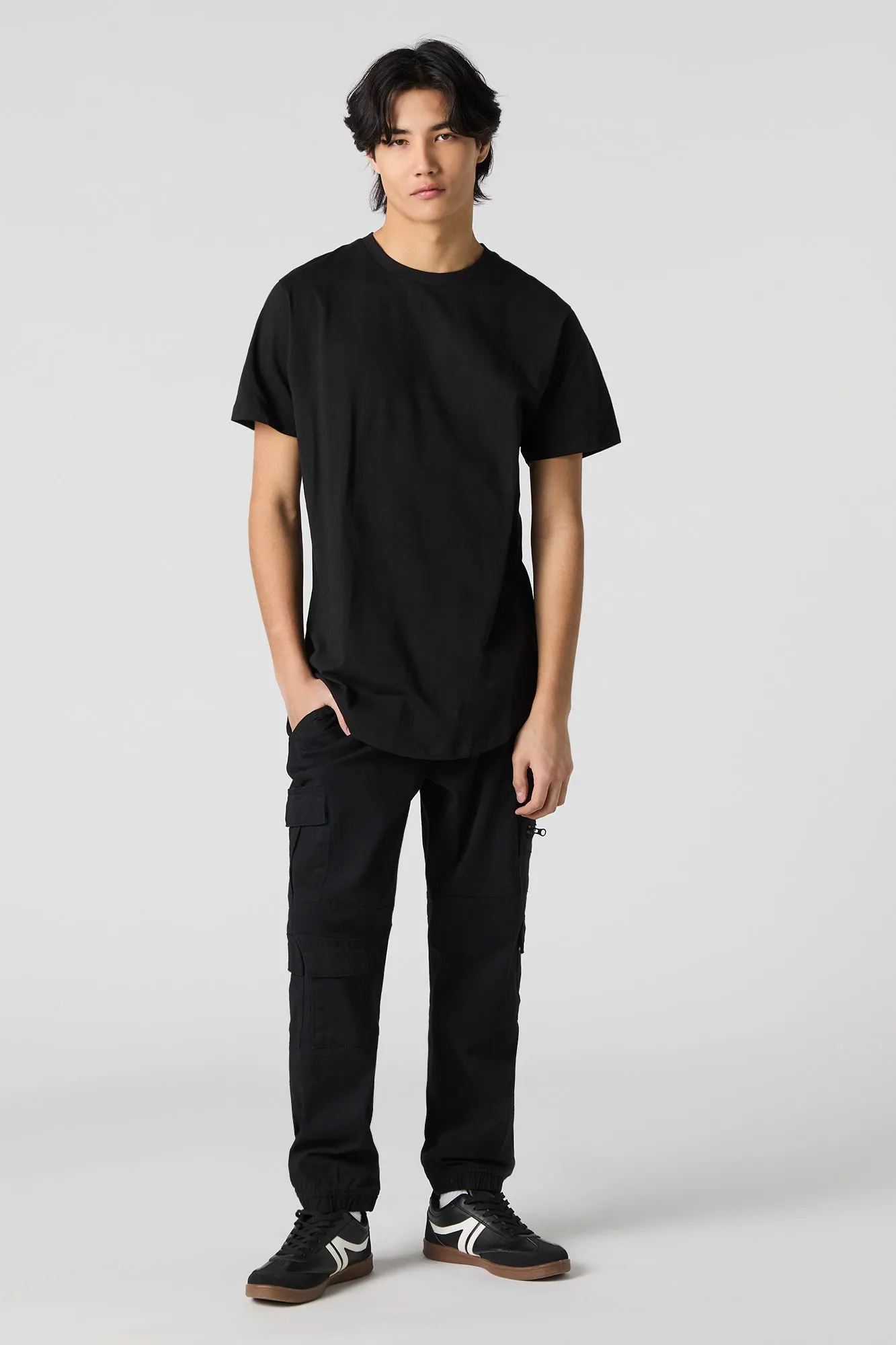 Curved Hem T-Shirt sold by Charlotte Russe product image thumbnail 5