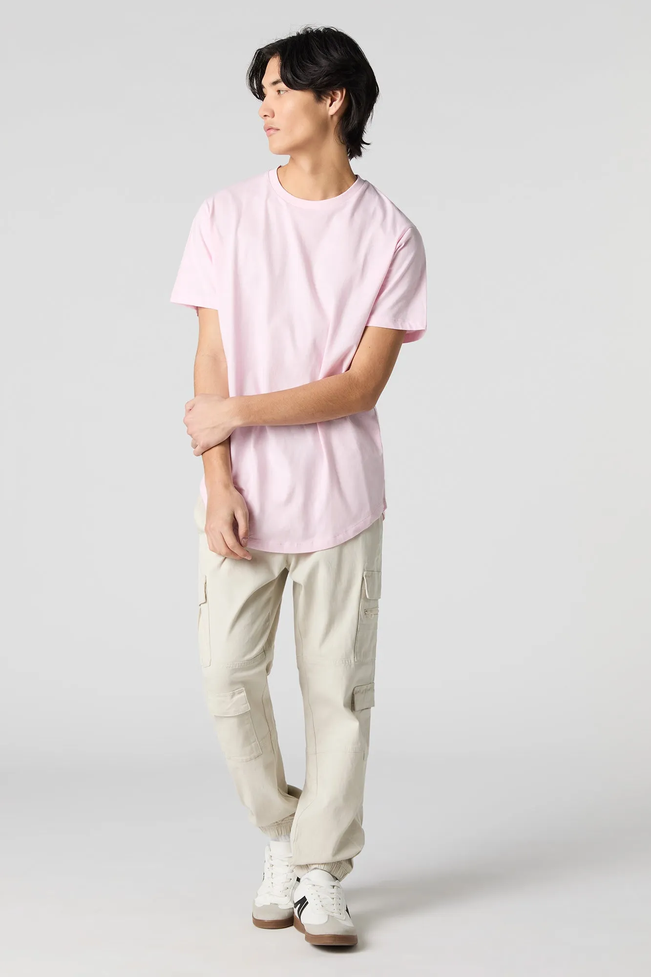 Curved Hem T-Shirt sold by Charlotte Russe product image thumbnail 2