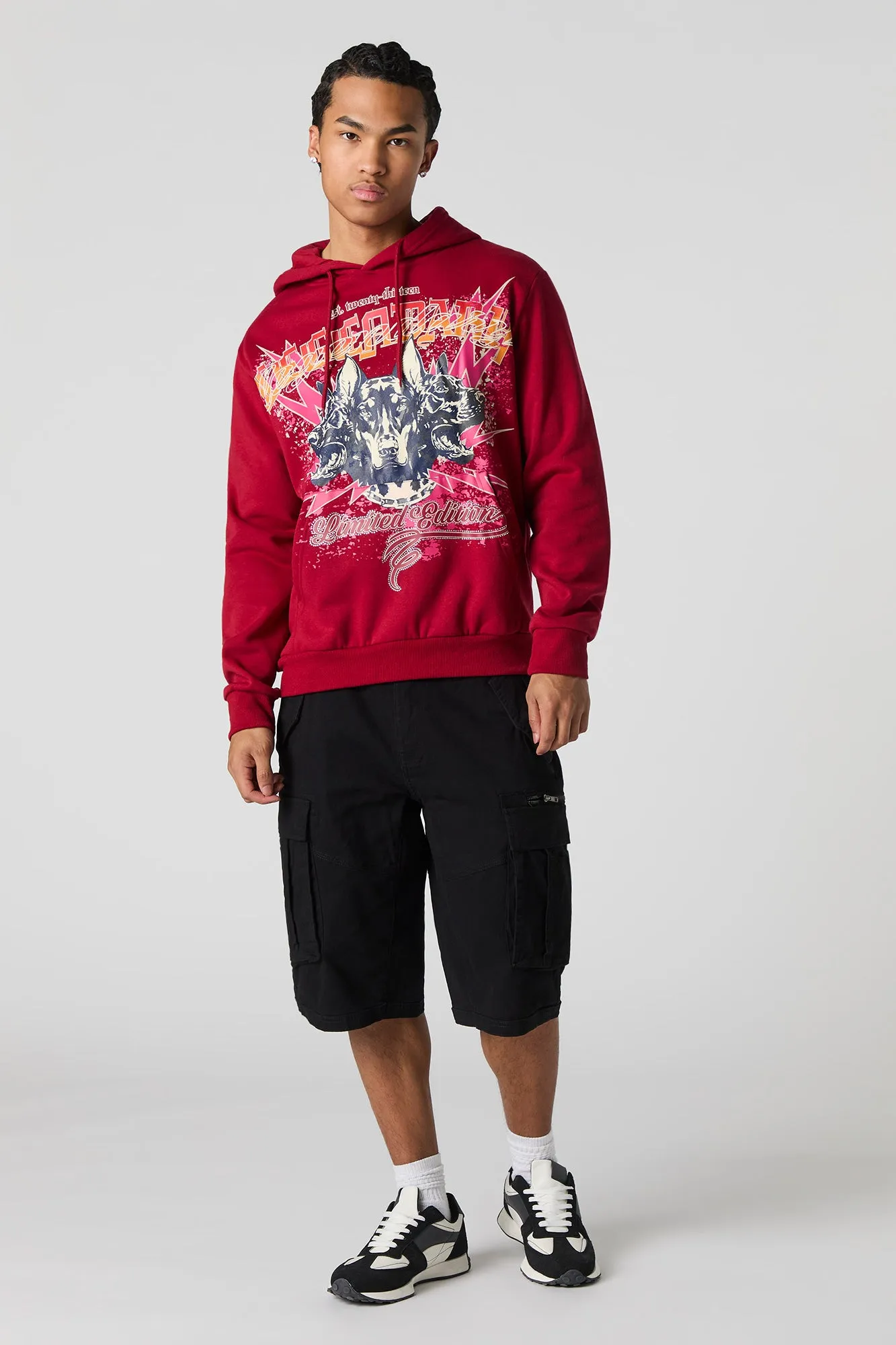 Graphic Rhinestone Fleece Hoodie sold by Charlotte Russe product image thumbnail 3