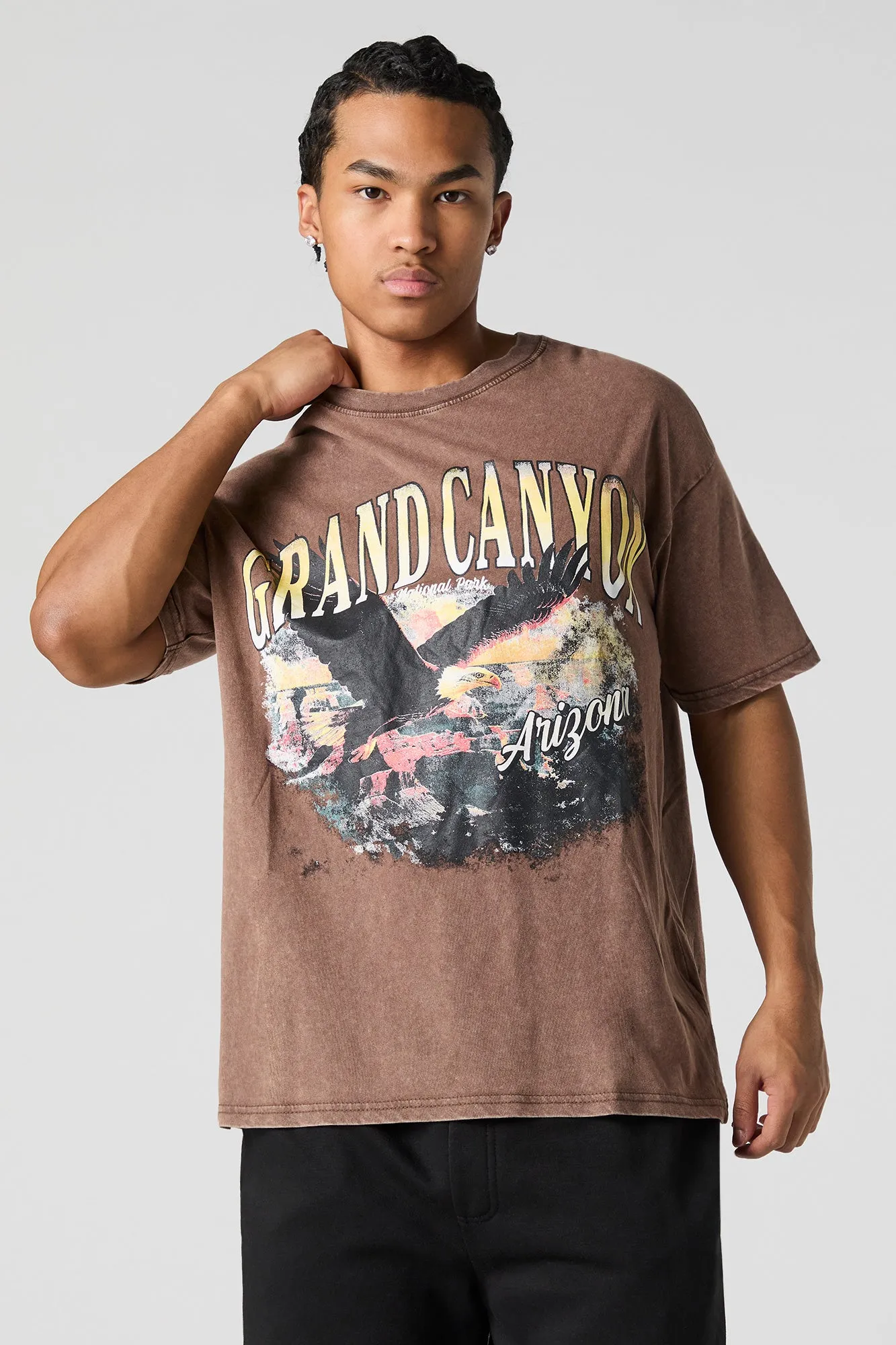 Grand Canyon Graphic Washed T-Shirt sold by Charlotte Russe