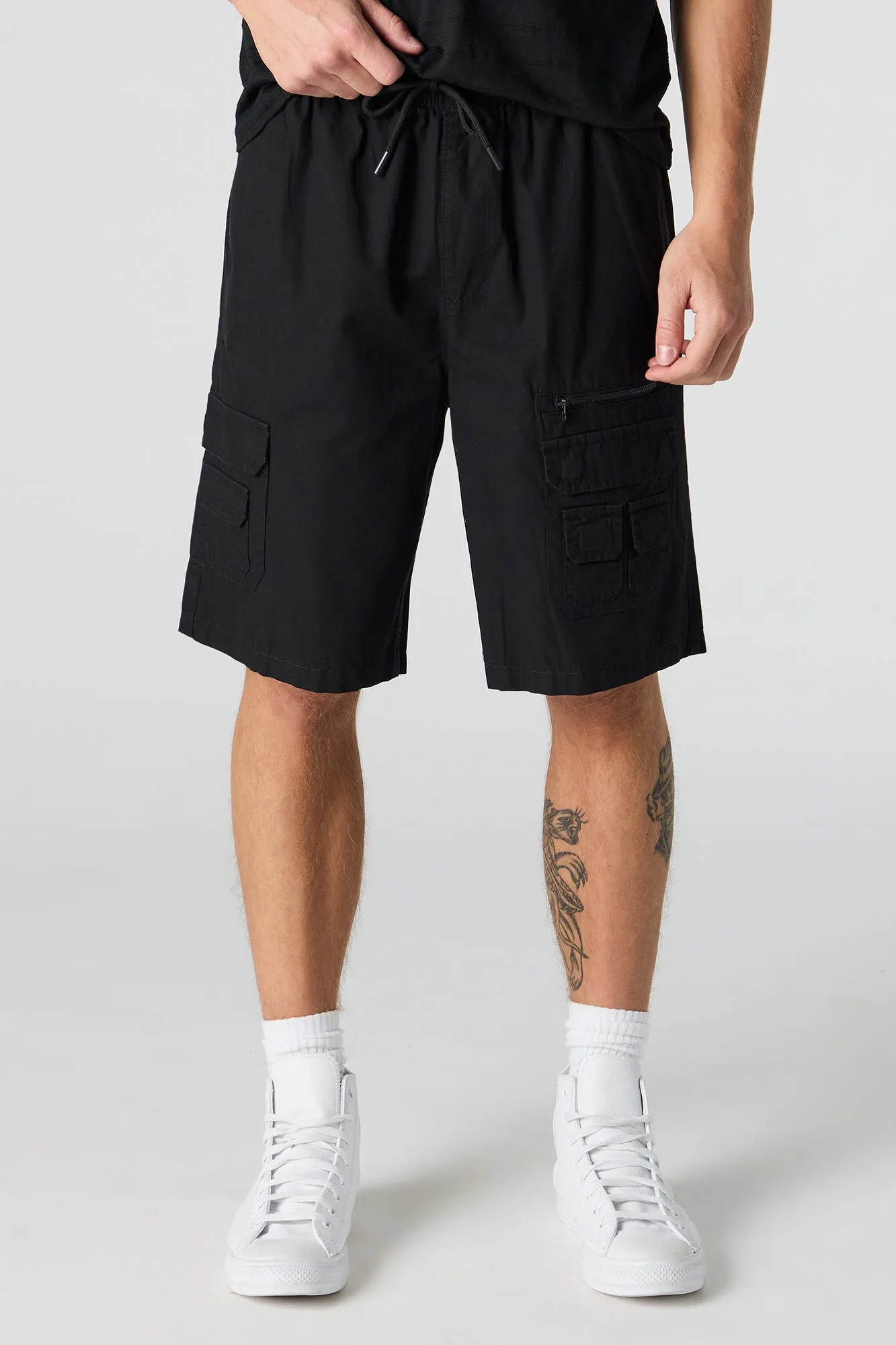 Drawstring Zip Pocket Cargo Short sold by Charlotte Russe product image thumbnail 5