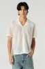Pointelle Knit Button-Up Top sold by Charlotte Russe