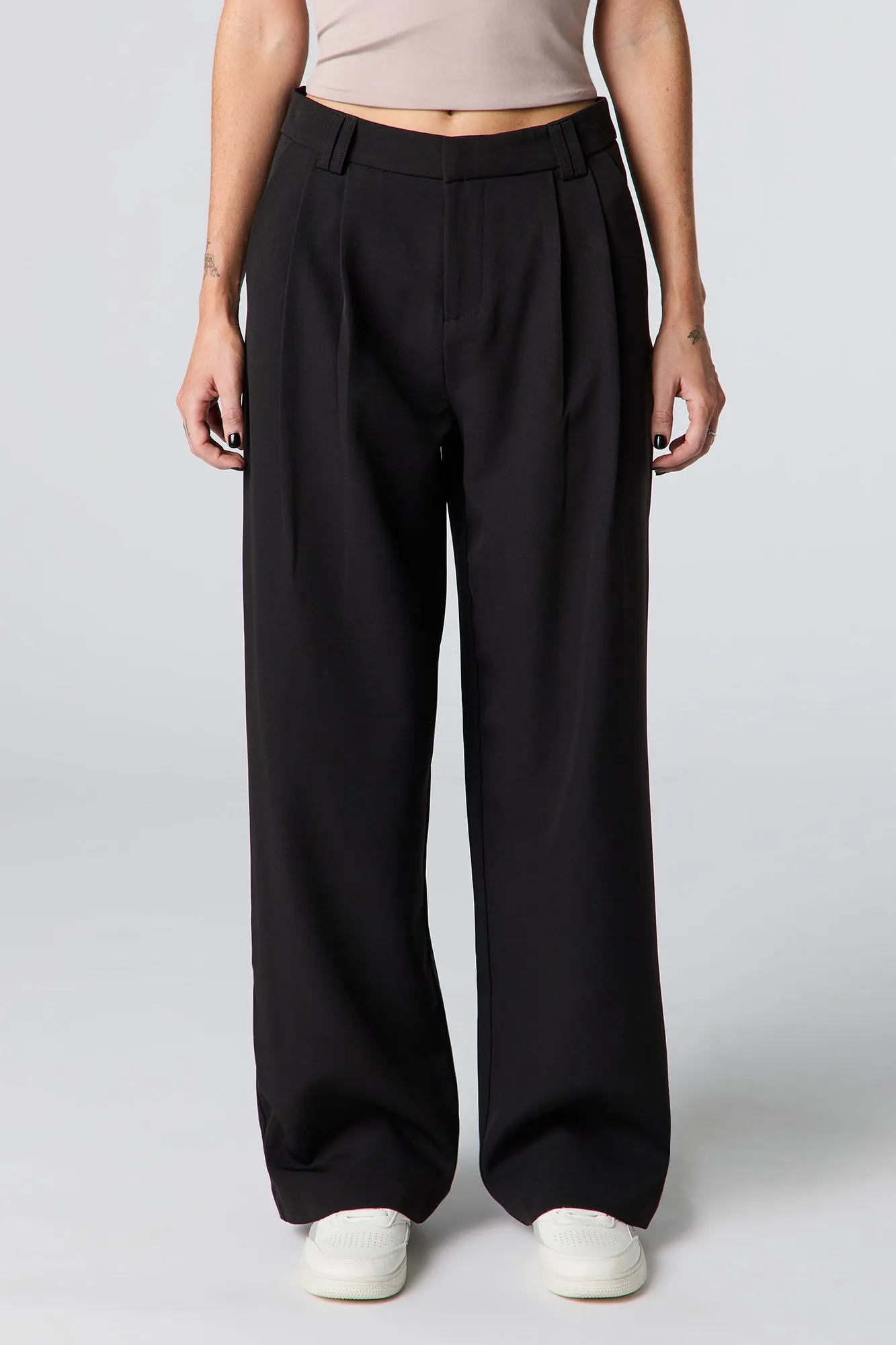 Pleated Wide Leg Dress Pant sold by Charlotte Russe product image thumbnail 5