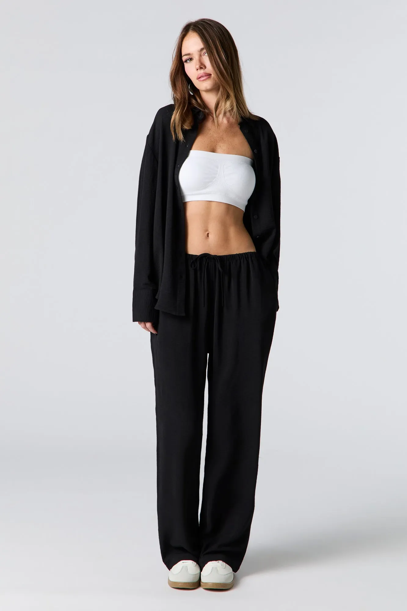 Flowy Drawstring Pant sold by Charlotte Russe product image thumbnail 4