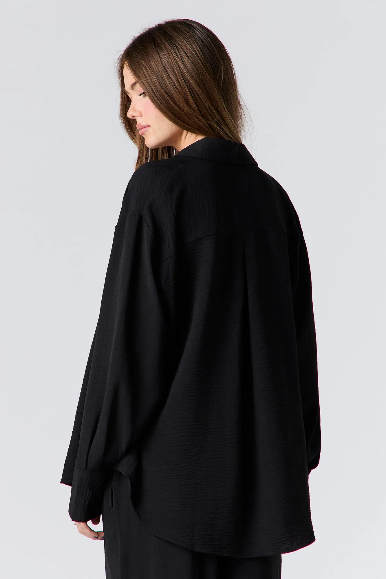 Flowy Long Sleeve Button-Up Top sold by Charlotte Russe product image thumbnail 5