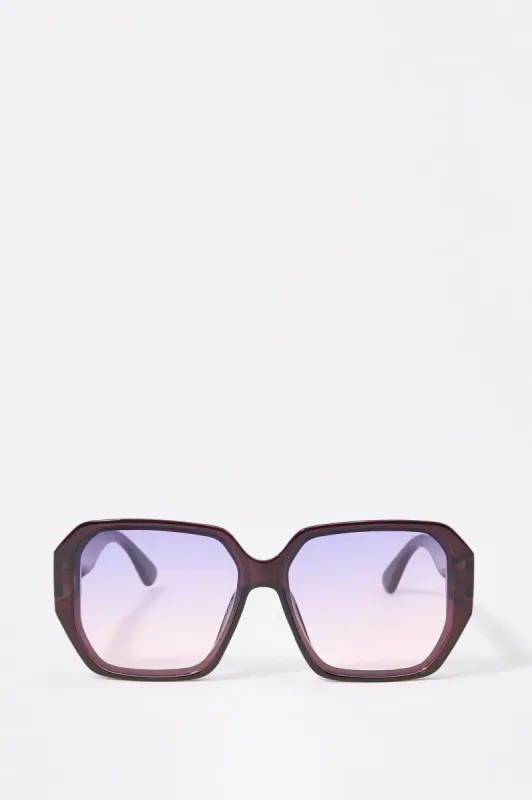 Geo Frame Ombre Sunglasses sold by Charlotte Russe