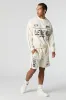 Racing Graphic Fleece Short sold by Charlotte Russe