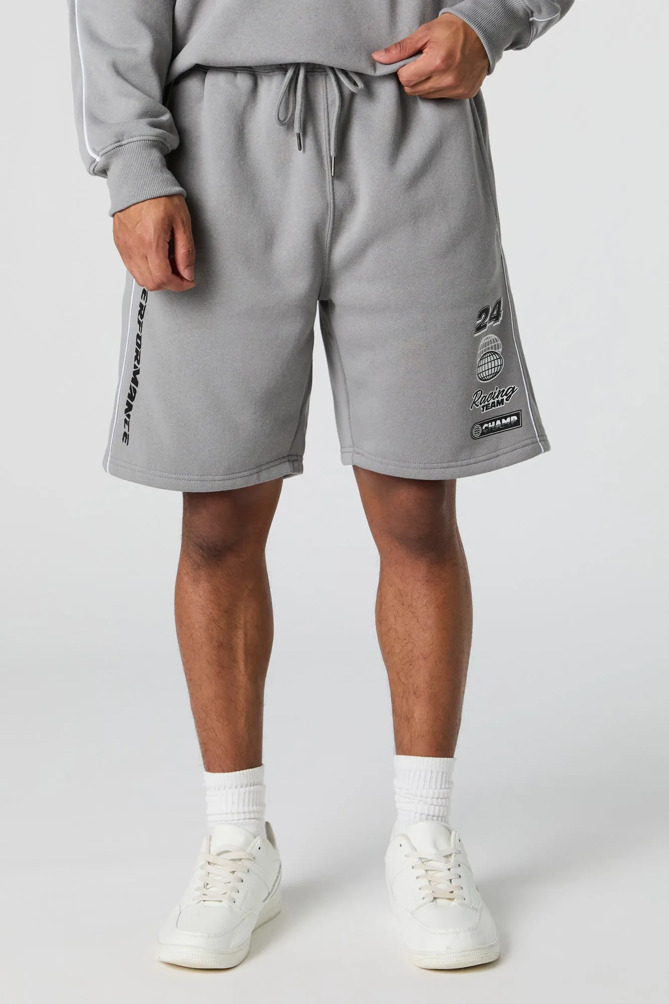 Racing Graphic Fleece Short sold by Charlotte Russe product image thumbnail 5