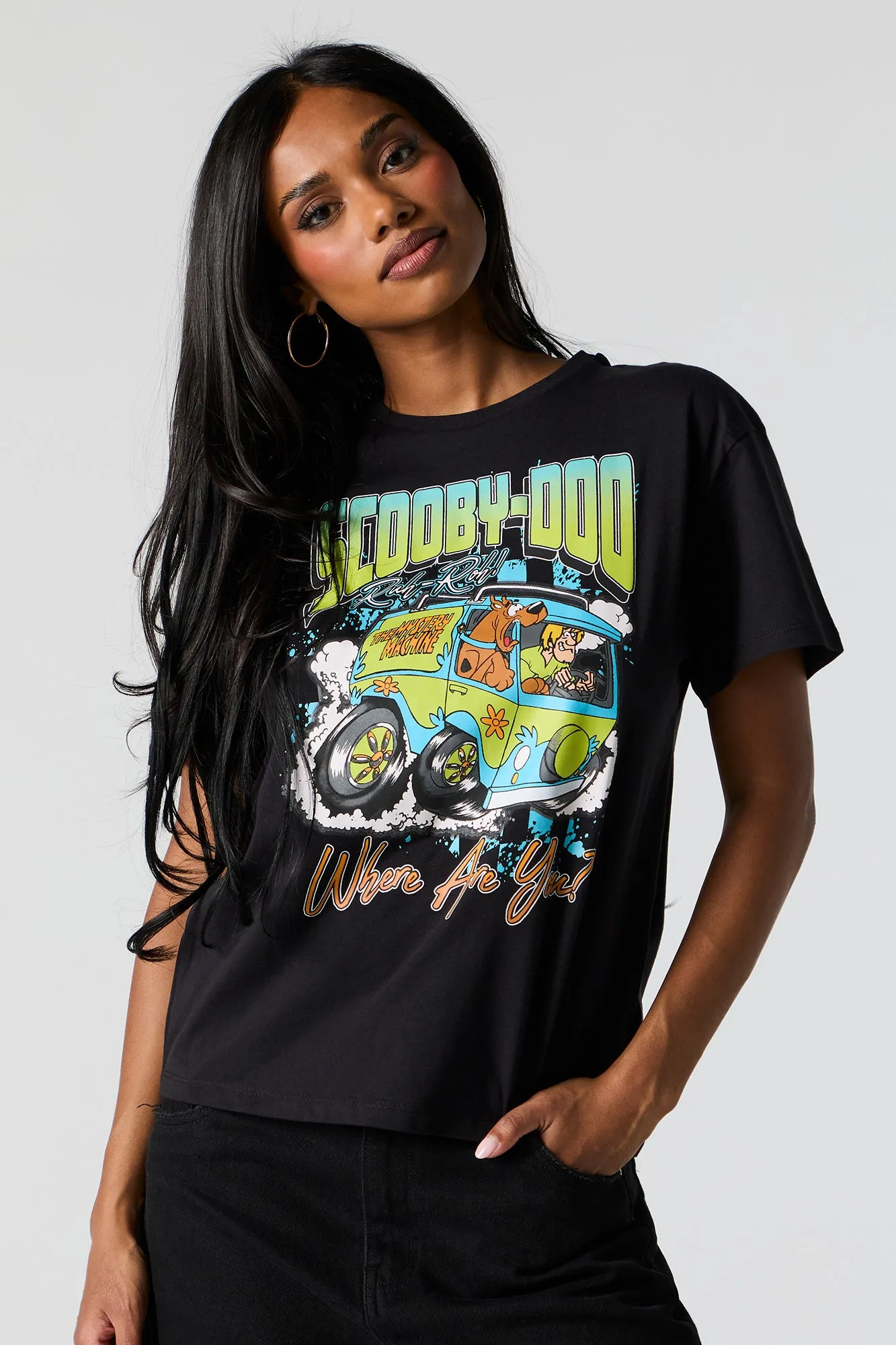 Scooby Doo Graphic Boyfriend T-Shirt sold by Charlotte Russe product image thumbnail 2