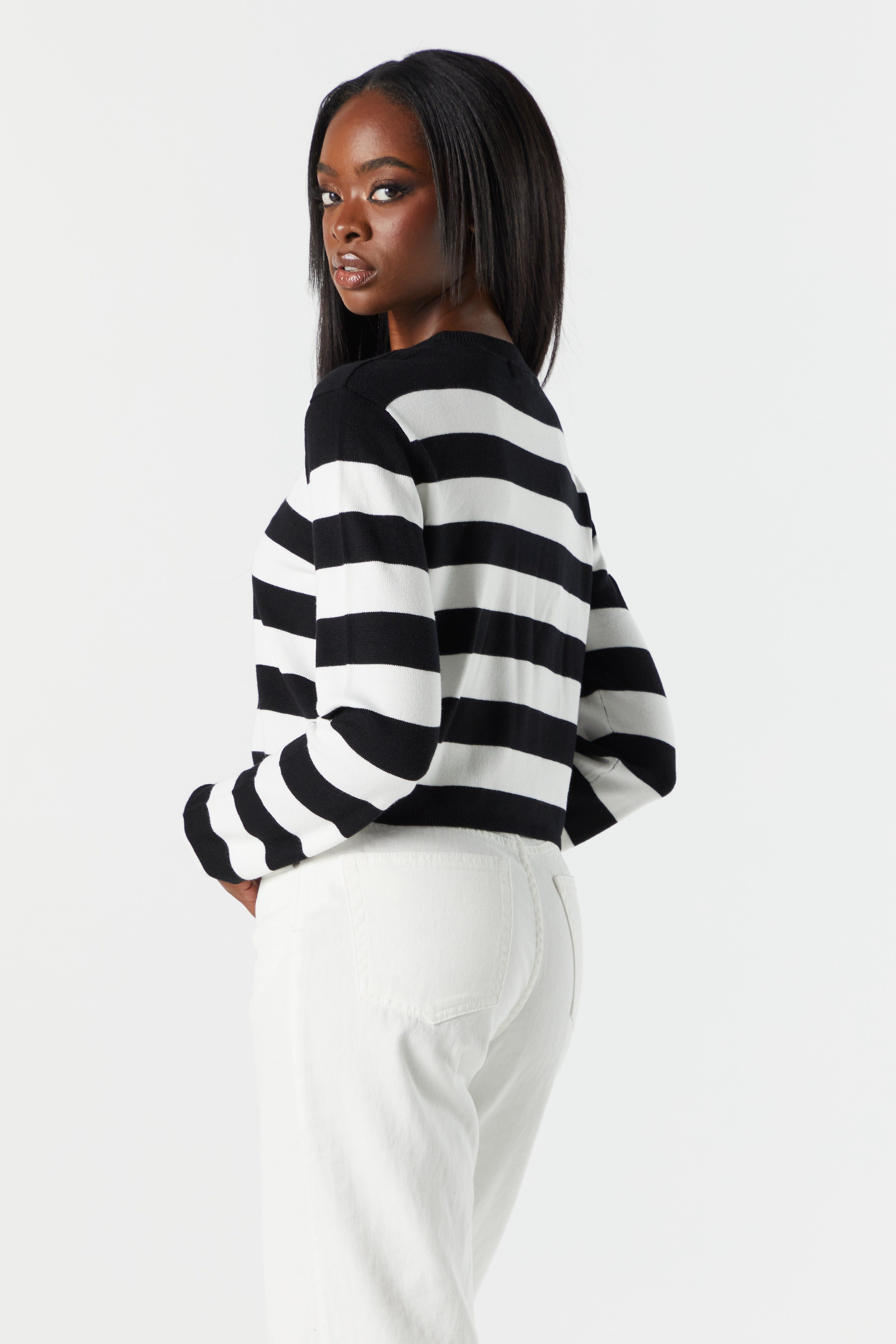 Wide Striped Skimmer Sweater sold by Charlotte Russe product image thumbnail 2