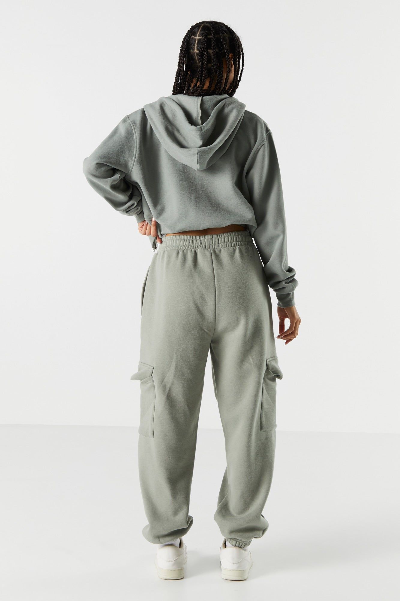 Cargo Pocket Fleece Jogger sold by Charlotte Russe product image thumbnail 3