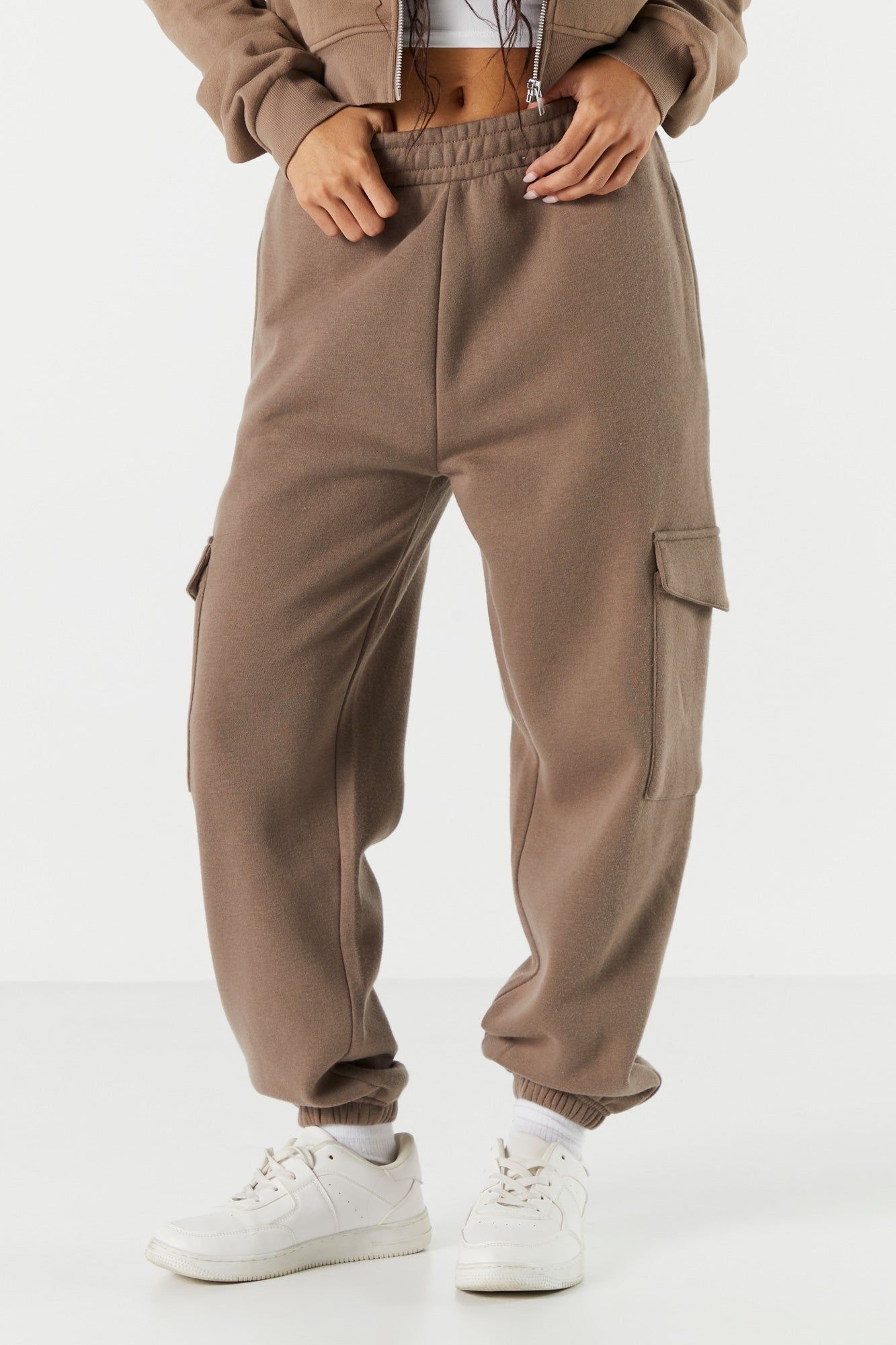 Cargo Pocket Fleece Jogger sold by Charlotte Russe product image thumbnail 5