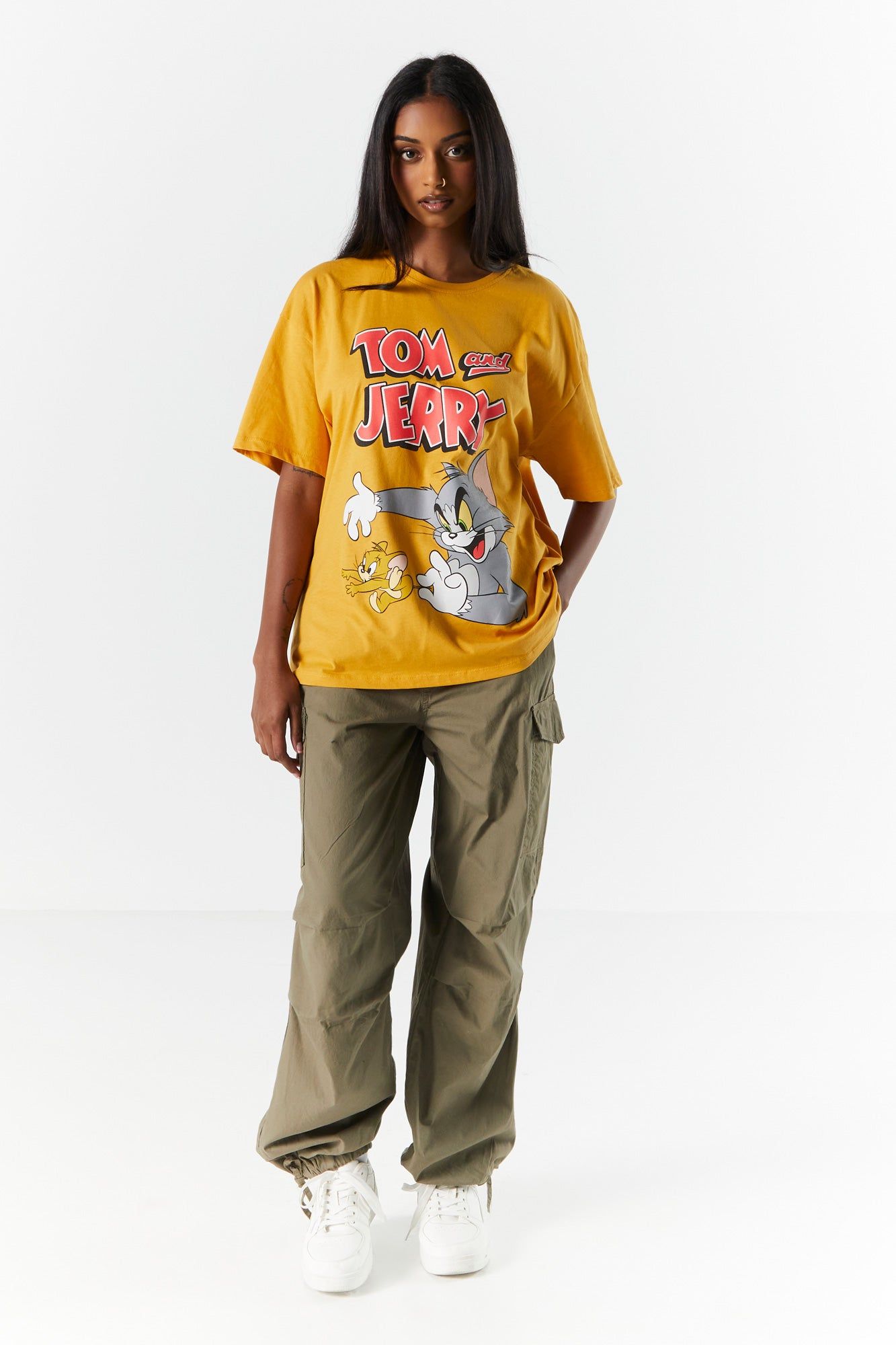 Tom and Jerry Graphic Boyfriend T-Shirt sold by Charlotte Russe product image thumbnail 3