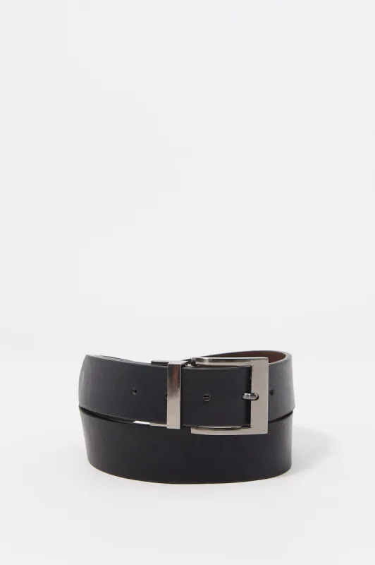 Faux-Leather Reversible Silver Buckle Belt sold by Charlotte Russe