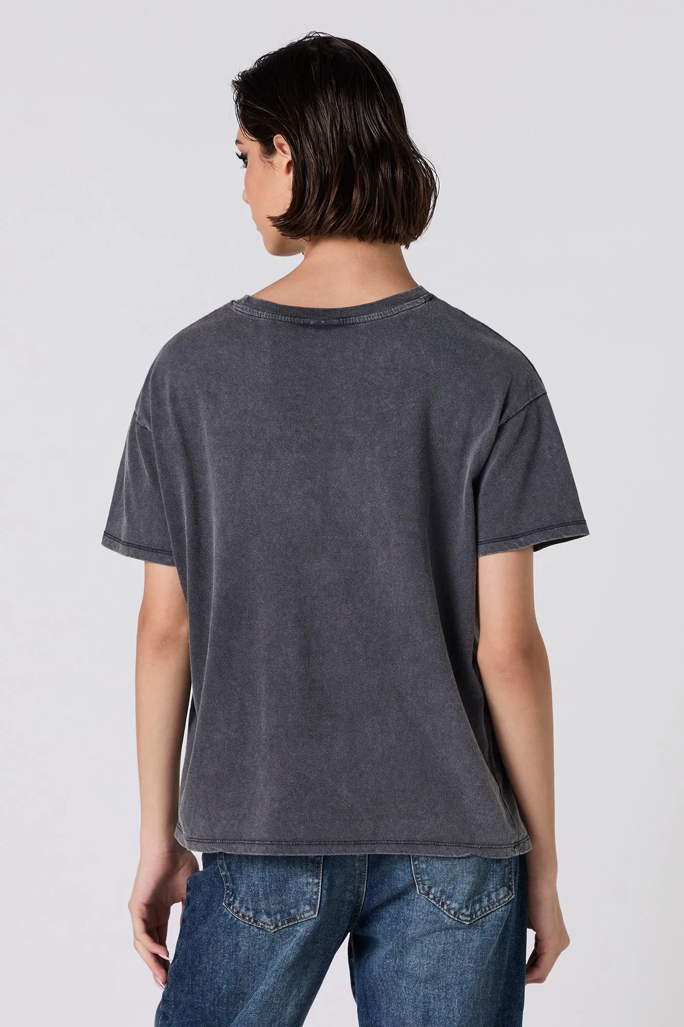 Luck 777 Graphic Washed Boyfriend T-Shirt sold by Charlotte Russe product image thumbnail 3