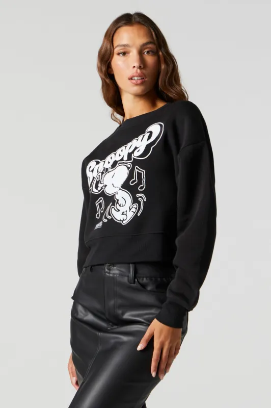 Snoopy Graphic Cropped Sweatshirt sold by Charlotte Russe