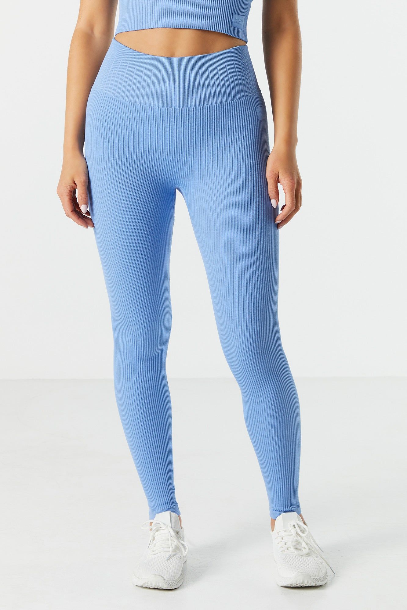 Sommer Ray Seamless Ribbed Active Legging sold by Charlotte Russe product image thumbnail 2