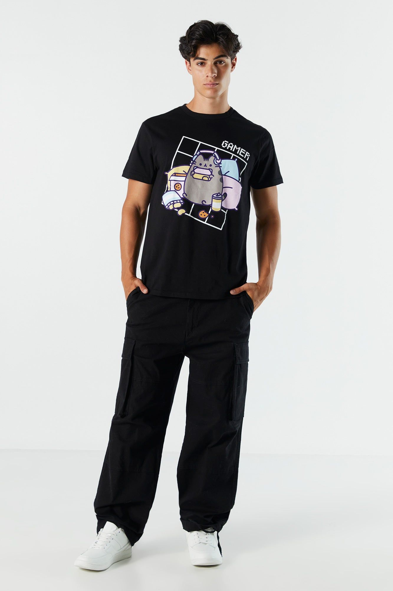 Gamer Kitty Graphic T-Shirt sold by Charlotte Russe product image thumbnail 3