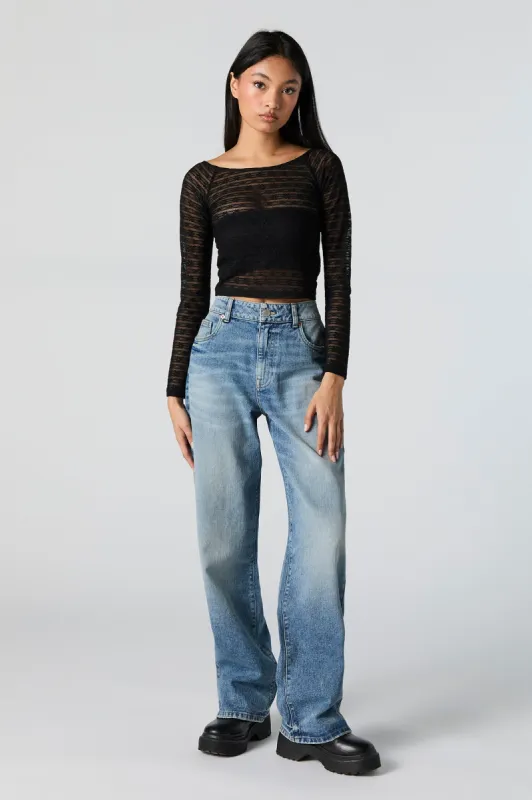 Dark Vintage Wash High Rise Wide Leg Jean sold by Charlotte Russe