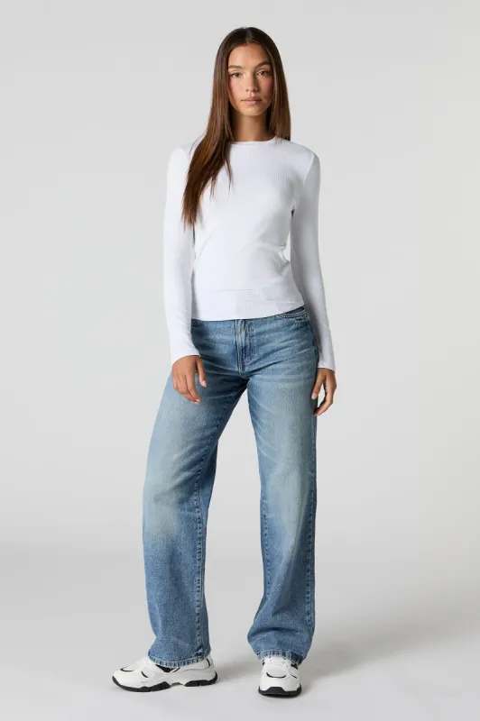 Vintage Dark Wash High Rise Wide Leg Jean sold by Charlotte Russe