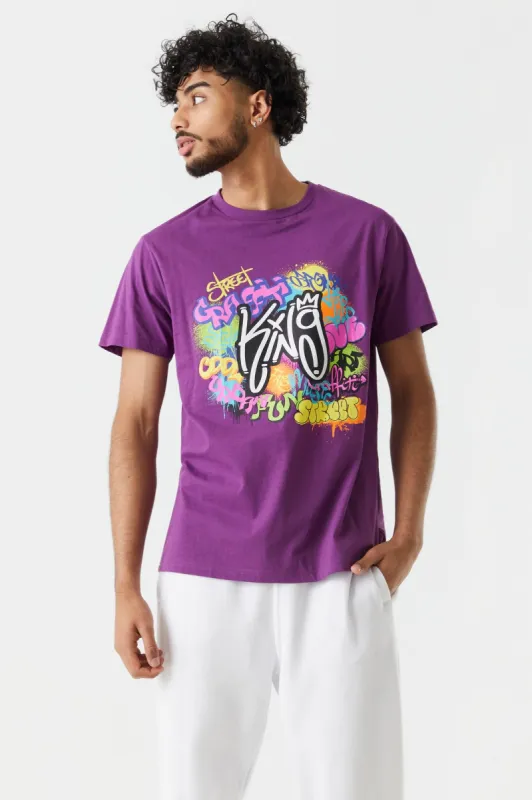 King Graffiti Graphic T-Shirt sold by Charlotte Russe