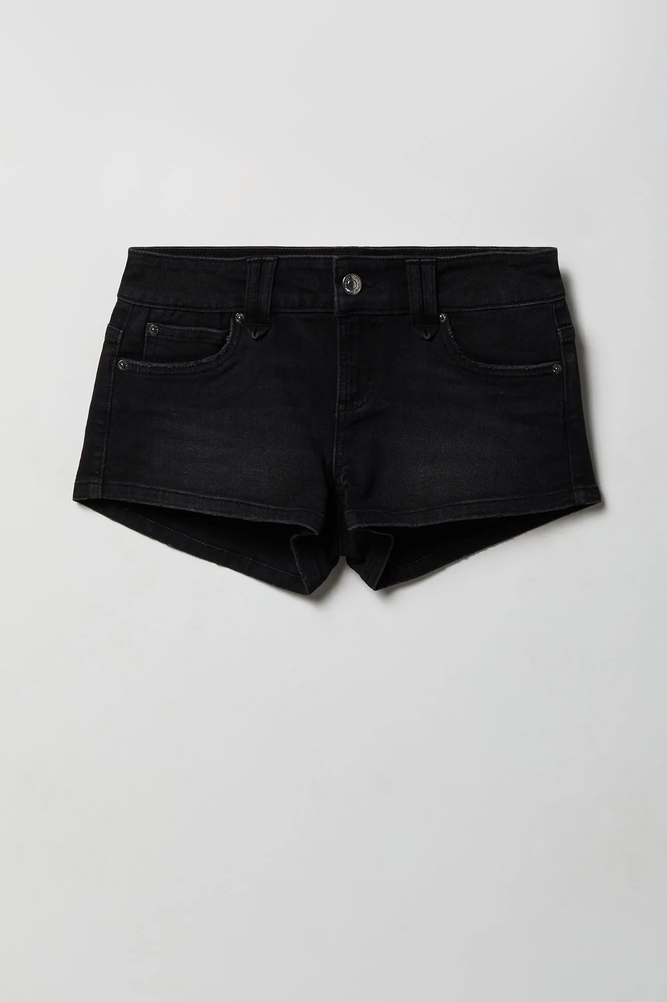 Stretch Low Rise Micro Denim Short sold by Charlotte Russe